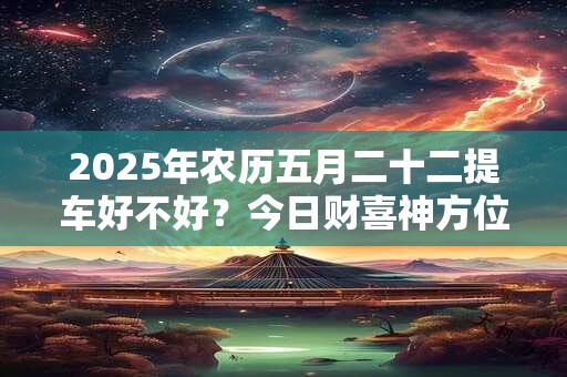 2025年农历五月二十二提车好不好?今日财喜神方位? 2025年农历五月二十二提车好不好?今日财喜神方位?