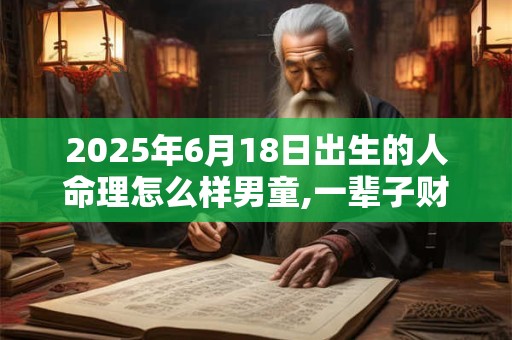 2025年6月18日出生的人命理怎么样男童,一辈子财运好不好