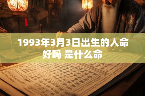 1993年3月3日出生的人命好吗 是什么命