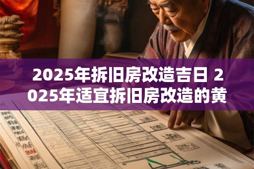 2025年拆旧房改造吉日 2025年适宜拆旧房改造的黄道吉日是哪一天