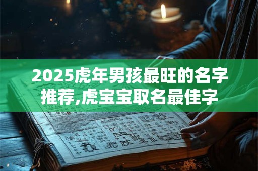 2025虎年男孩最旺的名字推荐,虎宝宝取名最佳字