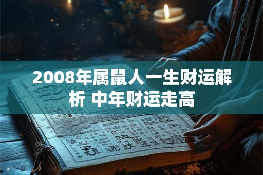2008年属鼠人一生财运解析 中年财运走高