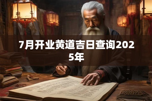 7月开业黄道吉日查询2025年