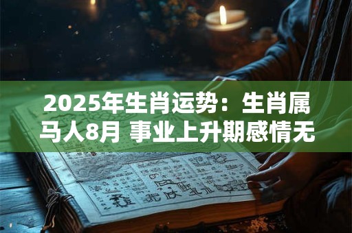 2025年生肖运势：生肖属马人8月 事业上升期感情无波动