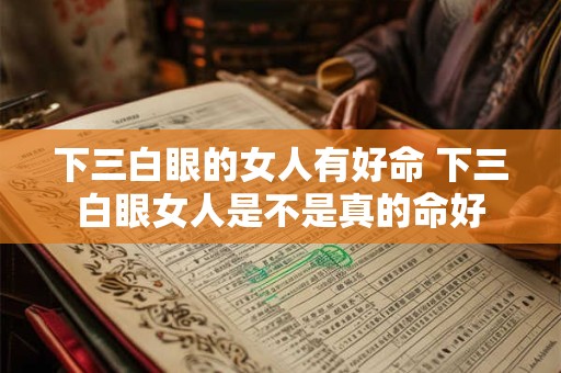 下三白眼的女人有好命 下三白眼女人是不是真的命好