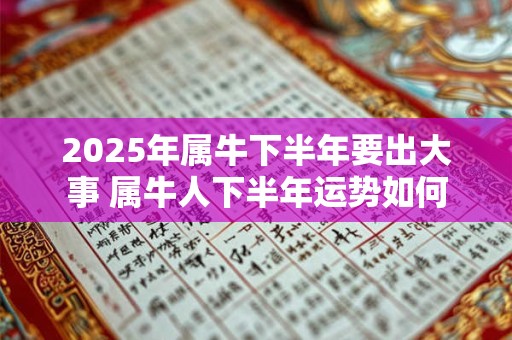 2026年属牛下半年要出大事 属牛人下半年运势如何 2026年属牛下半年要出大事 属牛人下半年运势如何