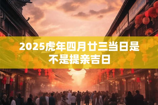 2025虎年四月廿三当日是不是提亲吉日