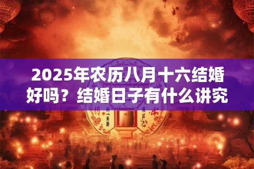 2025年农历八月十六结婚好吗？结婚日子有什么讲究？
