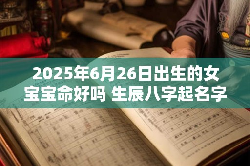 2026年6月26日出生的女宝宝命好吗 生辰八字起名字