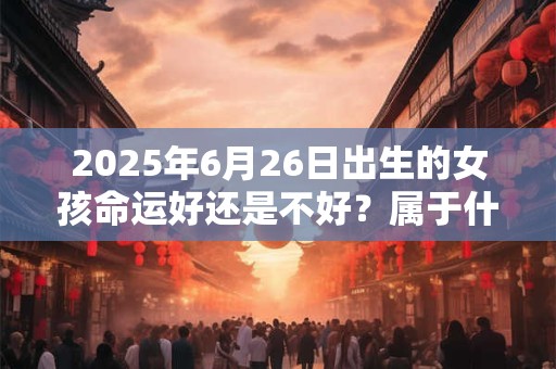 2025年6月26日出生的女孩命运好还是不好？属于什么命？