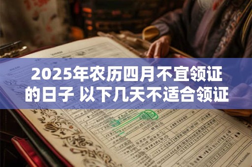 2025年农历四月不宜领证的日子 以下几天不适合领证