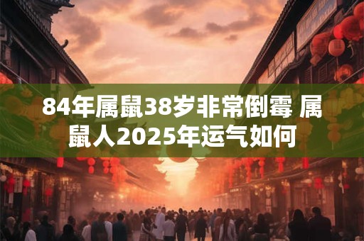 84年属鼠38岁非常倒霉 属鼠人2025年运气如何