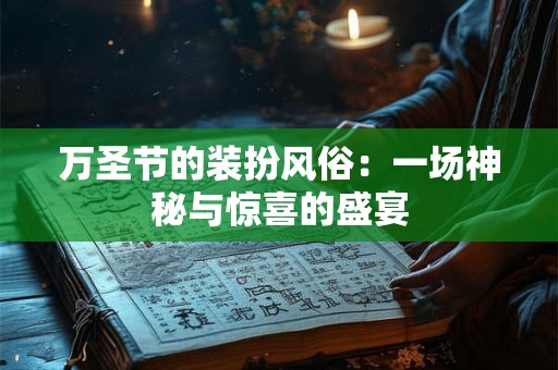 万圣节的装扮风俗：一场神秘与惊喜的盛宴