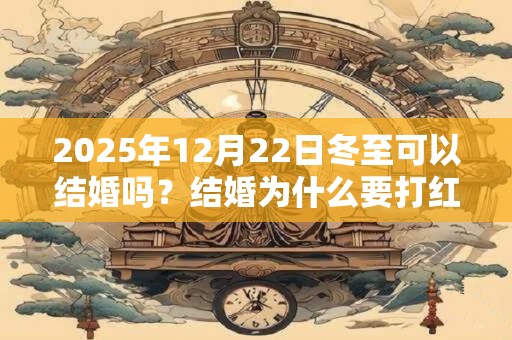 2025年12月22日冬至可以结婚吗？结婚为什么要打红伞？