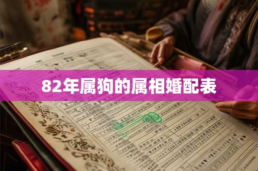 82年属狗的属相婚配表 82年属狗的属相婚配表