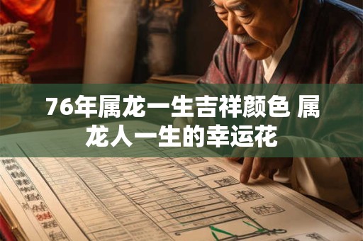 76年属龙一生吉祥颜色 属龙人一生的幸运花