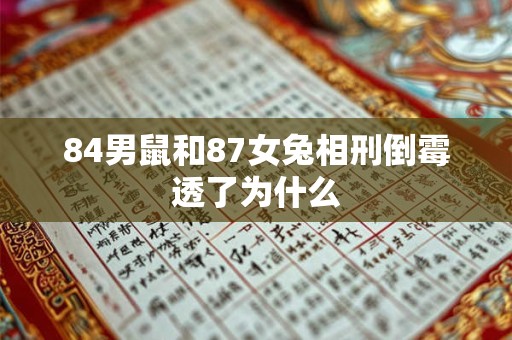 84男鼠和87女兔相刑倒霉透了为什么