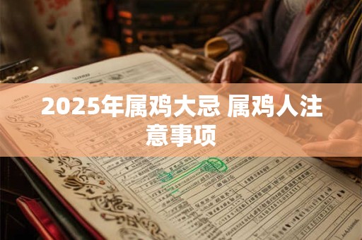 2025年属鸡大忌 属鸡人注意事项