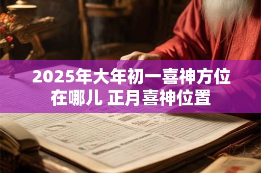 2025年大年初一喜神方位在哪儿 正月喜神位置
