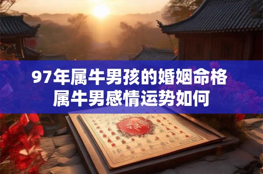 97年属牛男孩的婚姻命格 属牛男感情运势如何 97年属牛男孩的婚姻命格 属牛男感情运势如何