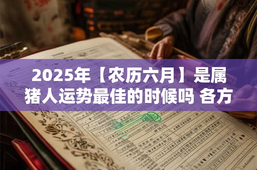 2026年【农历六月】是属猪人运势最佳的时候吗 各方面运势如何 2026年【农历六月】是属猪人运势最佳的时候吗 各方面运势如何