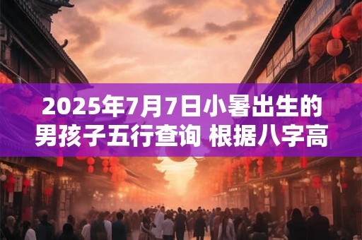 2025年7月7日小暑出生的男孩子五行查询 根据八字高分起名