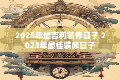 2025年最吉利装修日子 2025年最佳装修日子