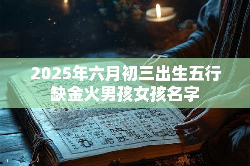 2026年六月初三出生五行缺金火男孩女孩名字