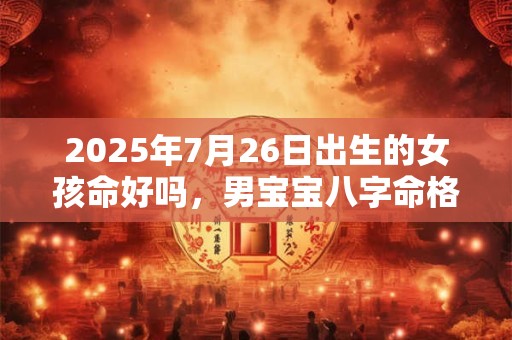 2025年7月26日出生的女孩命好吗，男宝宝八字命格