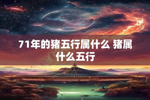71年的猪五行属什么 猪属什么五行
