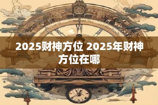 2025财神方位 2025年财神方位在哪