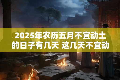 2025年农历五月不宜动土的日子有几天 这几天不宜动土