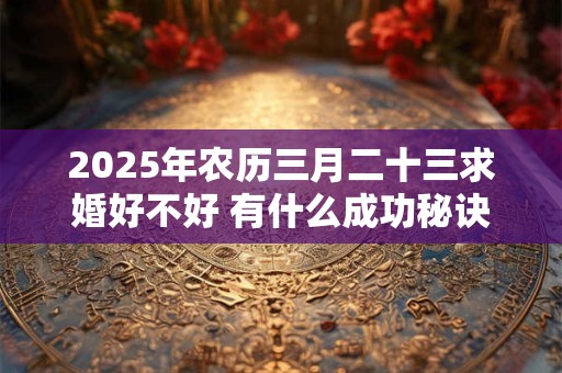 2025年农历三月二十三求婚好不好 有什么成功秘诀