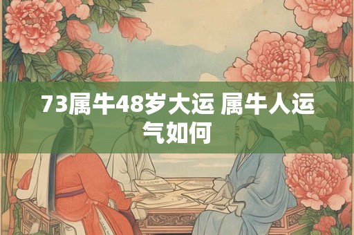 73属牛48岁大运 属牛人运气如何