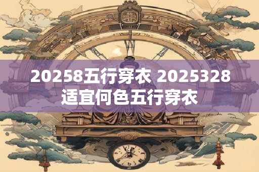 20258五行穿衣 2025328适宜何色五行穿衣