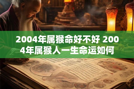 2004年属猴命好不好 2004年属猴人一生命运如何 2004年属猴命好不好 2004年属猴人一生命运如何