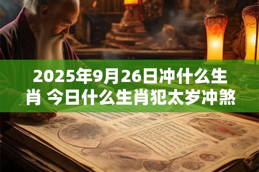 2025年9月26日冲什么生肖 今日什么生肖犯太岁冲煞查询：