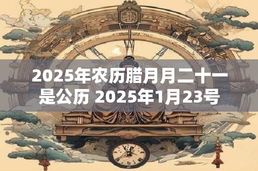 2025年农历腊月月二十一是公历 2025年1月23号