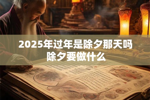 2025年过年是除夕那天吗 除夕要做什么