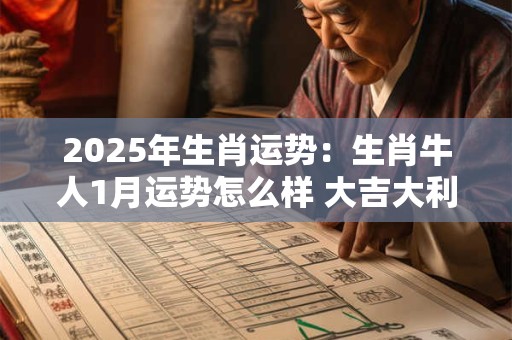 2025年生肖运势：生肖牛人1月运势怎么样 大吉大利霉运退散