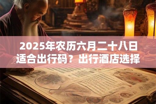 2025年农历六月二十八日适合出行码？出行酒店选择