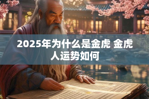 2025年为什么是金虎 金虎人运势如何