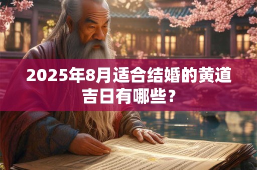 2025年8月适合结婚的黄道吉日有哪些？