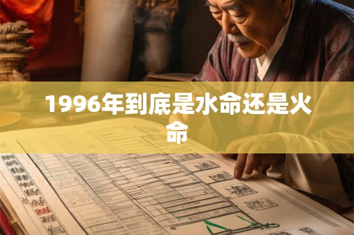 1996年到底是水命还是火命
