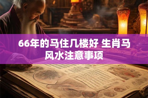 66年的马住几楼好 生肖马风水注意事项