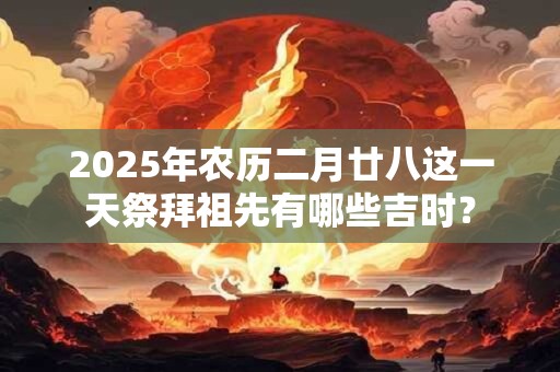 2025年农历二月廿八这一天祭拜祖先有哪些吉时？