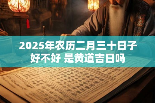 2025年农历二月三十日子好不好 是黄道吉日吗