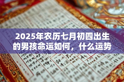 2025年农历七月初四出生的男孩命运如何，什么运势最旺？