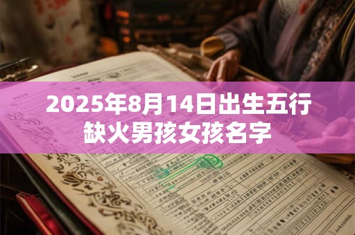 2025年8月14日出生五行缺火男孩女孩名字