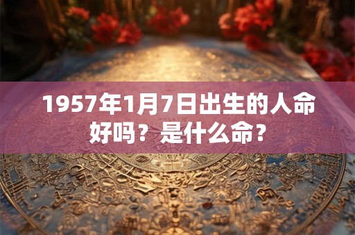 1957年1月7日出生的人命好吗？是什么命？